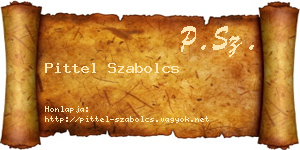 Pittel Szabolcs névjegykártya